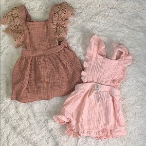 Gauze dress and romper